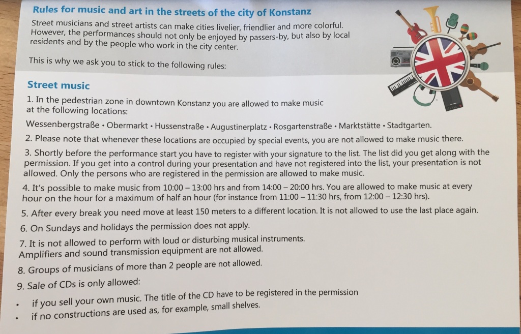 Konstanz license rules